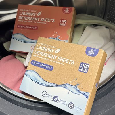 天然エコフレンドリー長持ちする香り、ディープクレンジング洗濯洗剤シート、洗濯ストリップ
