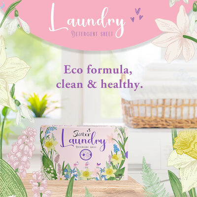 香り付きの環境に優しい洗濯洗剤シート、ディープクレンジング、液体不要の洗濯シート