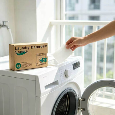 すべての洗濯機にカスタマイズ可能な香りを備えた環境に優しい低泡洗濯洗剤シート