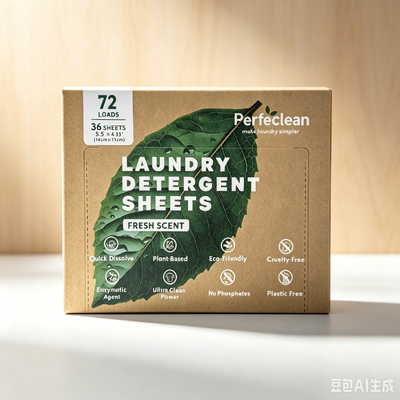 頑固な汚れをしっかり落とす、工業用強度の環境に優しい洗濯洗剤シート
