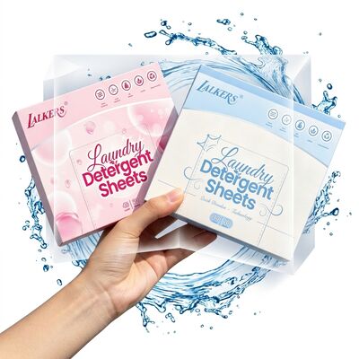 パラベンとリン酸塩のない100%植物性洗濯用洗剤シート