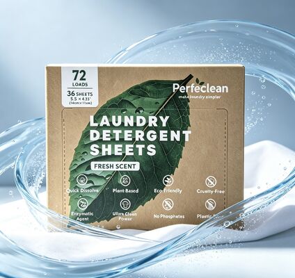 お買い得 持続可能な植物性洗濯洗浄剤シート - プラスチック廃棄物を減らす完全に生分解性のあるエコ洗濯ストリップ オンライン