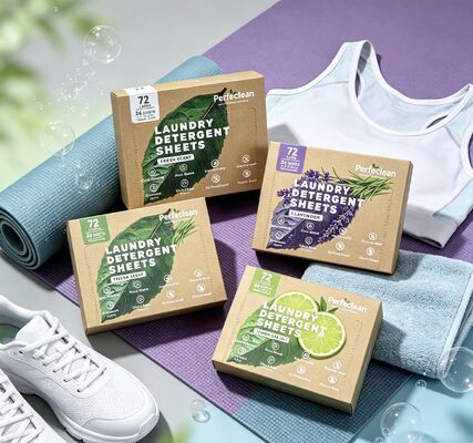 お買い得 植物由来界面活性剤配合、環境に優しい洗濯洗剤シート。強力な汚れ落ちとコンポスト可能なパッケージ online
