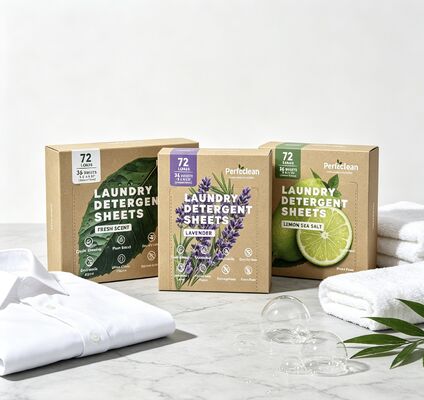 産業用エコ洗濯用洗浄用シート 植物の表面活性剤で,古い埋め込まれた汚れと堆肥化できる包装を分解する